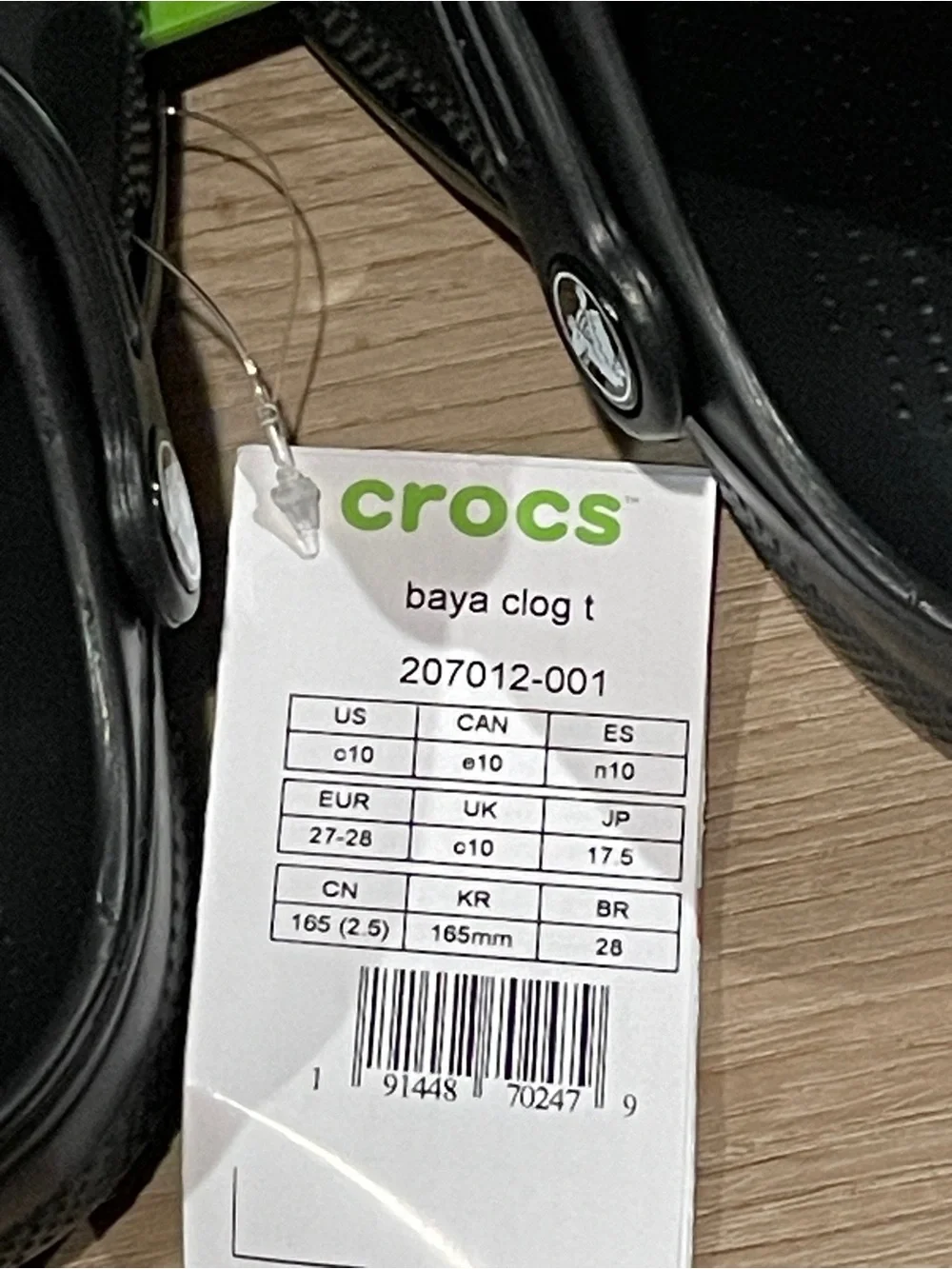 Crocs Kids BAYA clog C10 Black NEW